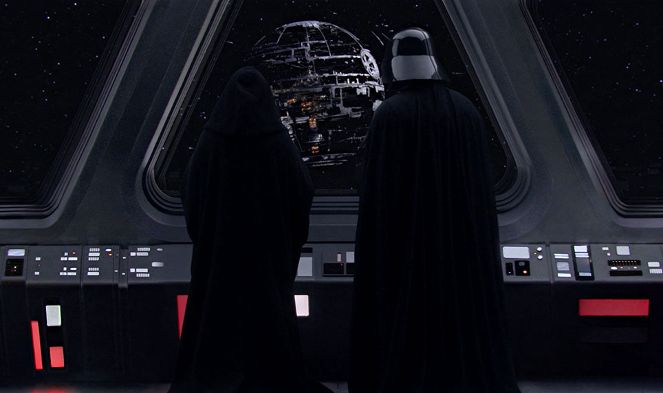 Vader and Palpatine oversee construction of a new Death Star